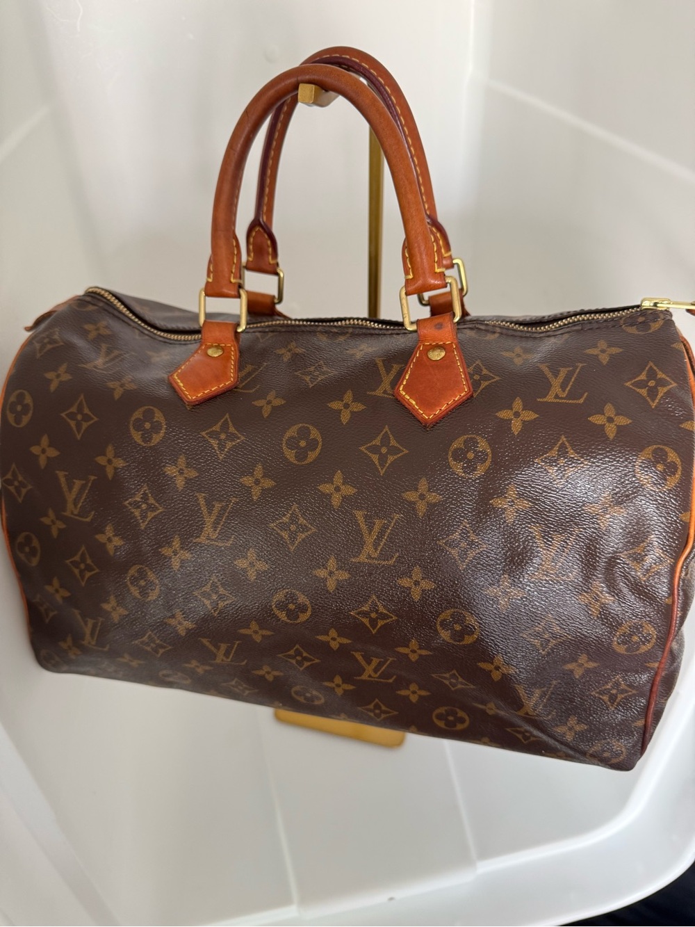 Louis Vuitton Monogram Speedy 30 Hand Bag SD1179 Auth Used